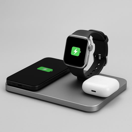 VOLTIVA™ 3-in-1 Wireless Ladestation (Aluminium)